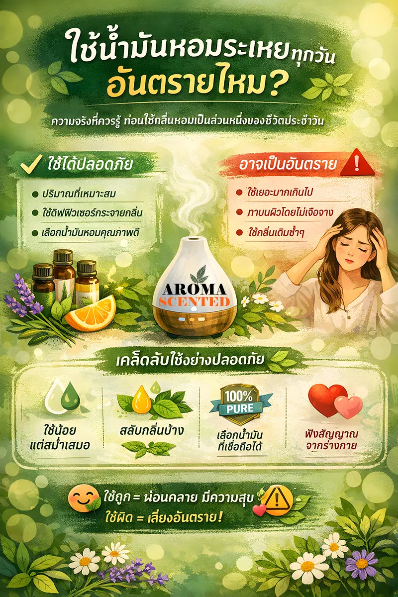 ใช้น้ำมันหอมระเหยทุกวันอันตรายไหม?
